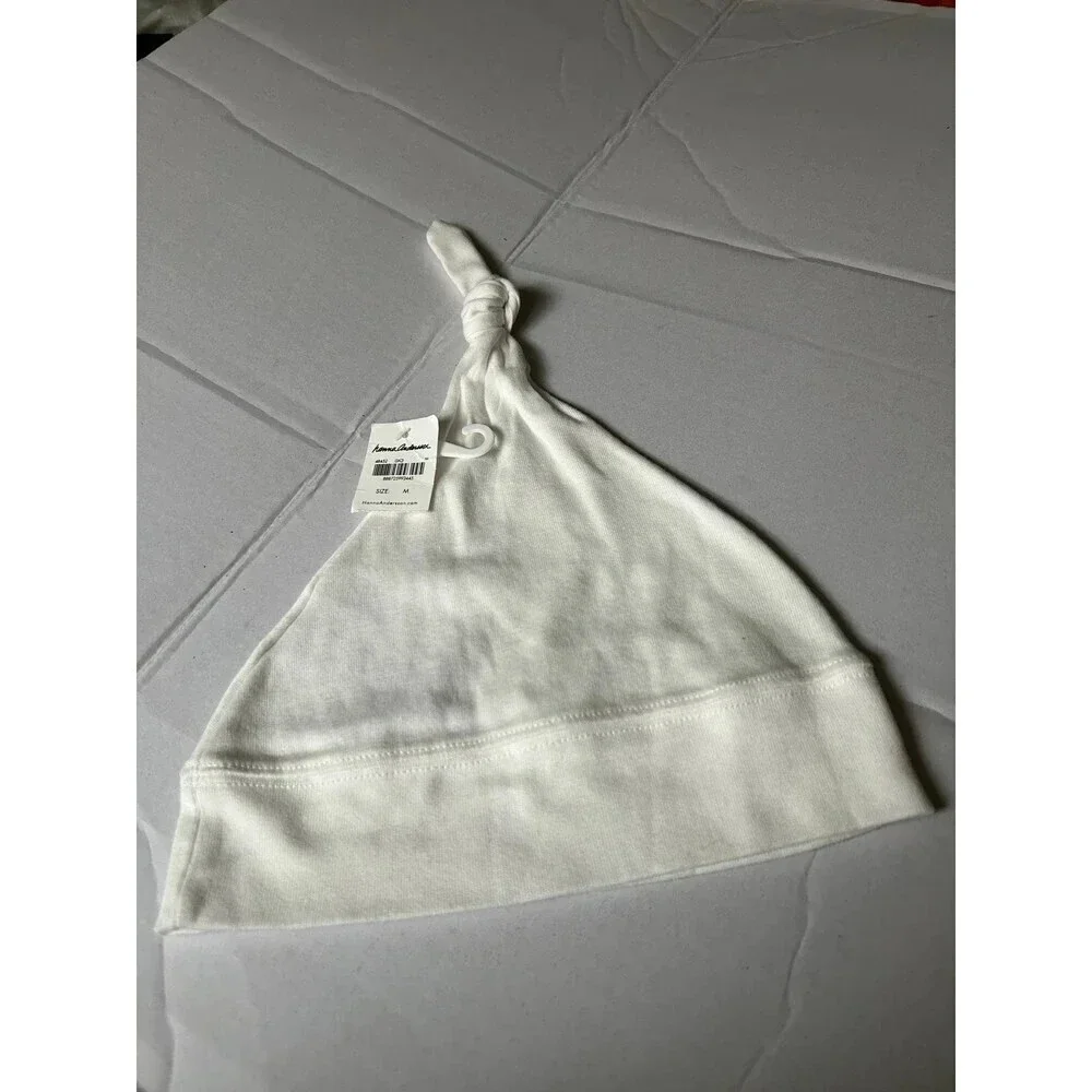 Hanna Andersson Top Knot Baby Hat Size M Organic Cotton